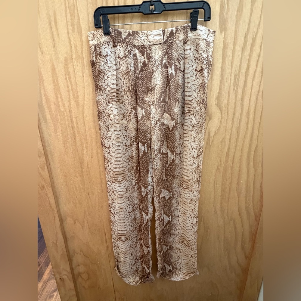Patterson J Kincaid Women's Sheer Snakeskin Print Pants